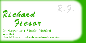 richard ficsor business card